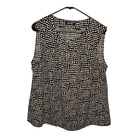 Nine West Polka Dot Lightweight Tank with Keyhole Neckline XL - Picture 5 of 9